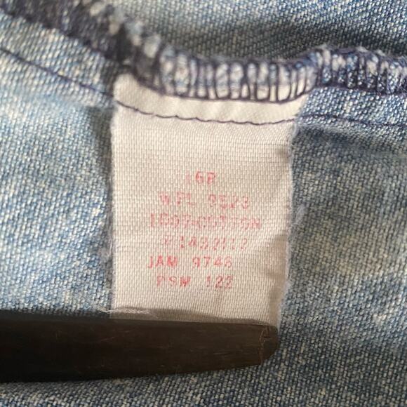 Vintage PS Gitano Acid Wash Jeans Pull On Style Size 16 Light Blue Denim 80s 90s - Picture 5 of 10